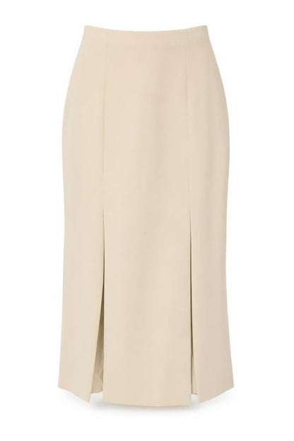 Wallis Women’s Beige Midi Pencil Skirt Size 12 High Waist Lined