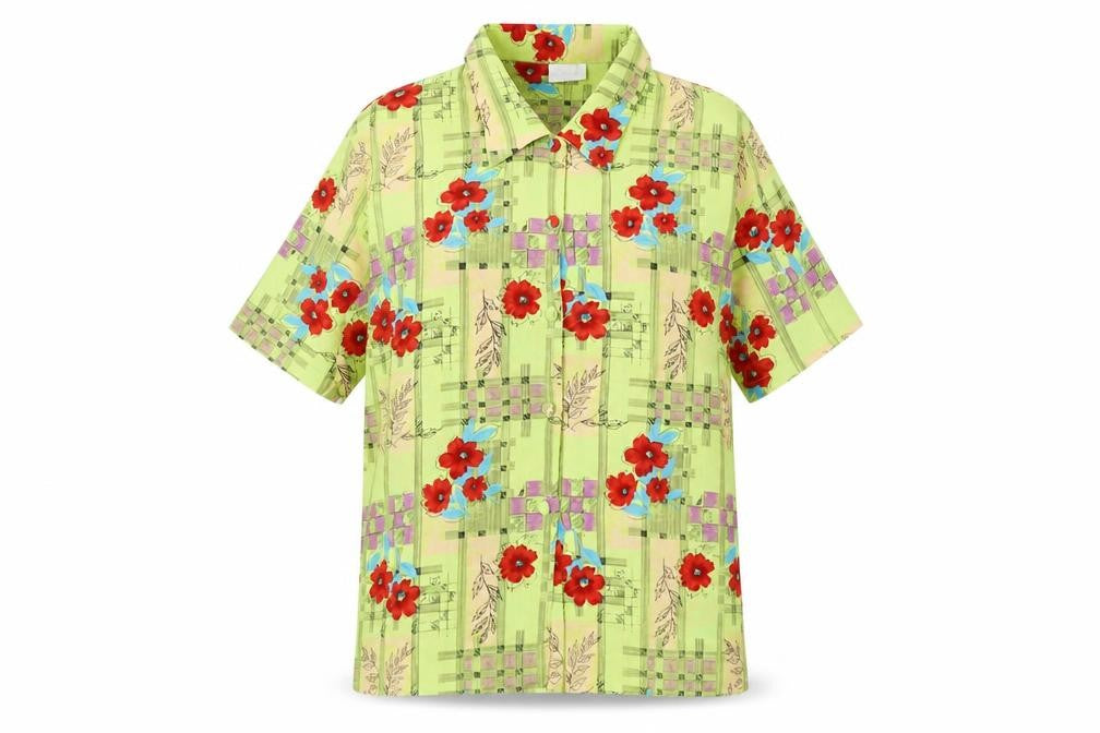 Michael Gold Women’s Multicoloured Floral Hawaiian Button-Up Shirt XL