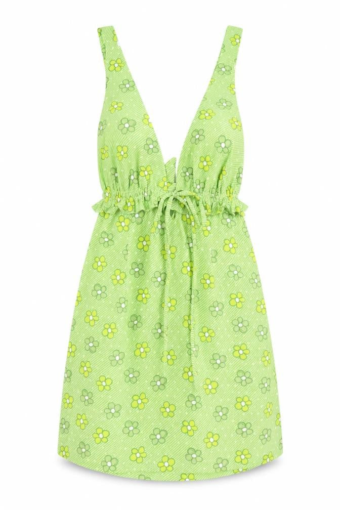 Labelrail Green Floral Slip Dress Women’s Size 8 Summer Party Wear