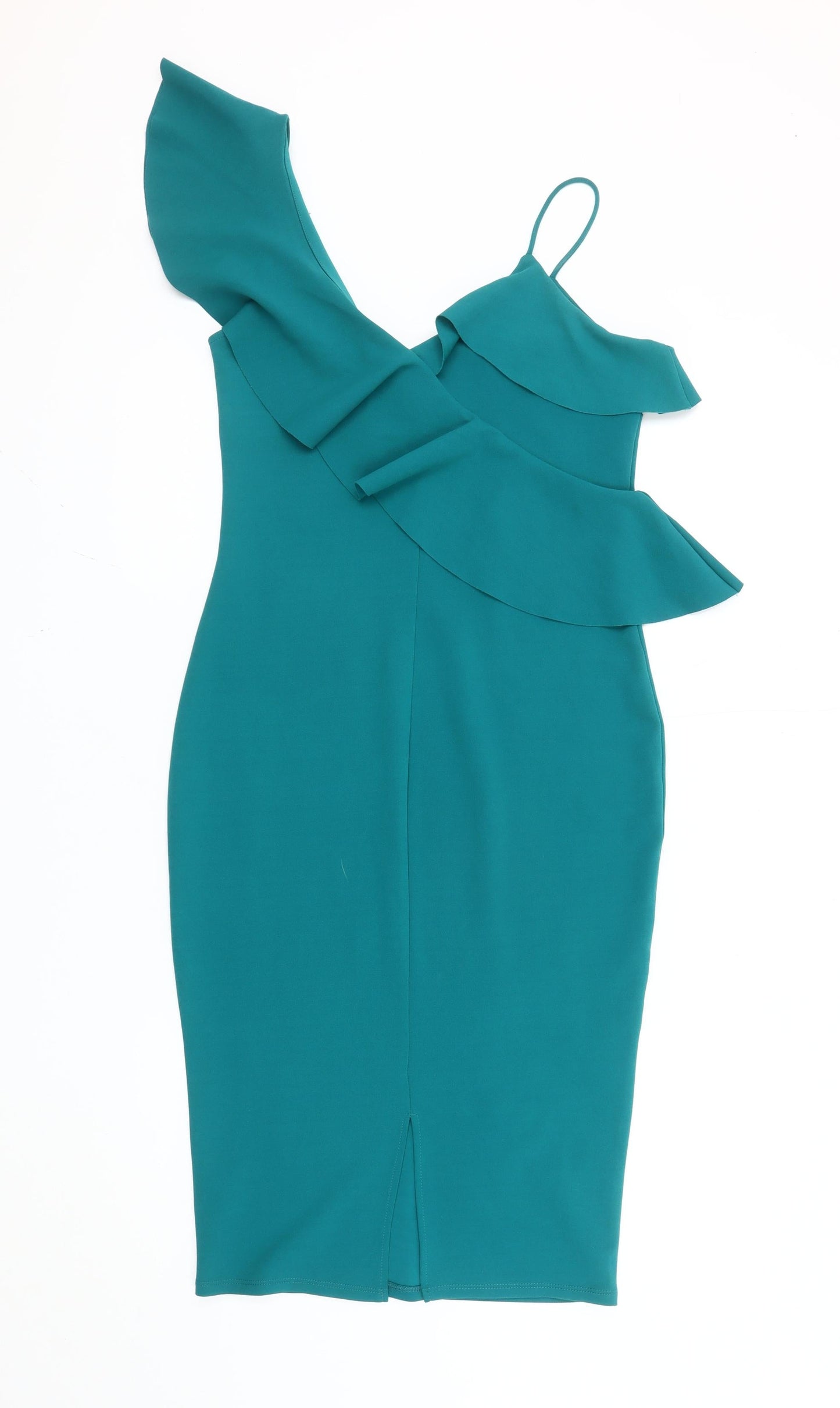 River Island Women’s Green One Shoulder Bodycon Dress Size 10