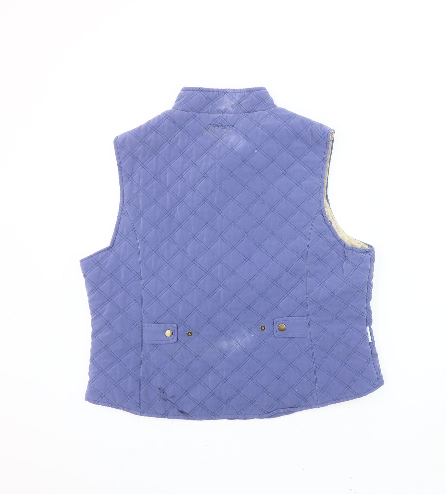 Tayberry Women Blue L Quilted Waistcoat Gilet Autumn Winter Casual