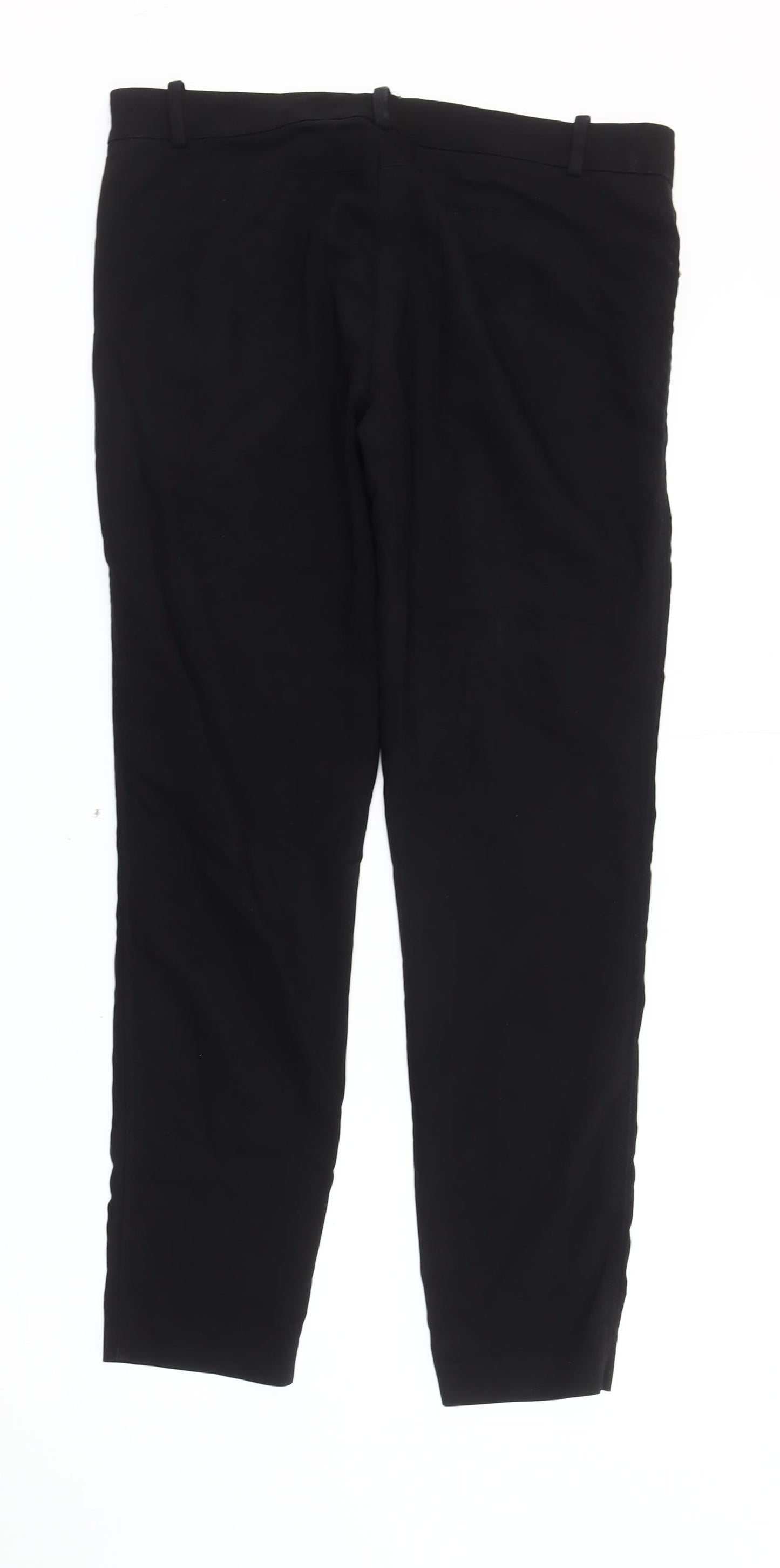 Zara Woman Black Slim Fit Zip Accent Women's Trousers L