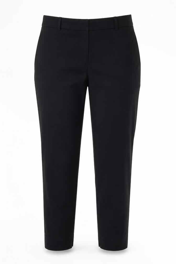 Zara Woman Black Slim Fit Twill Trousers Women's L Workwear Business Stretch