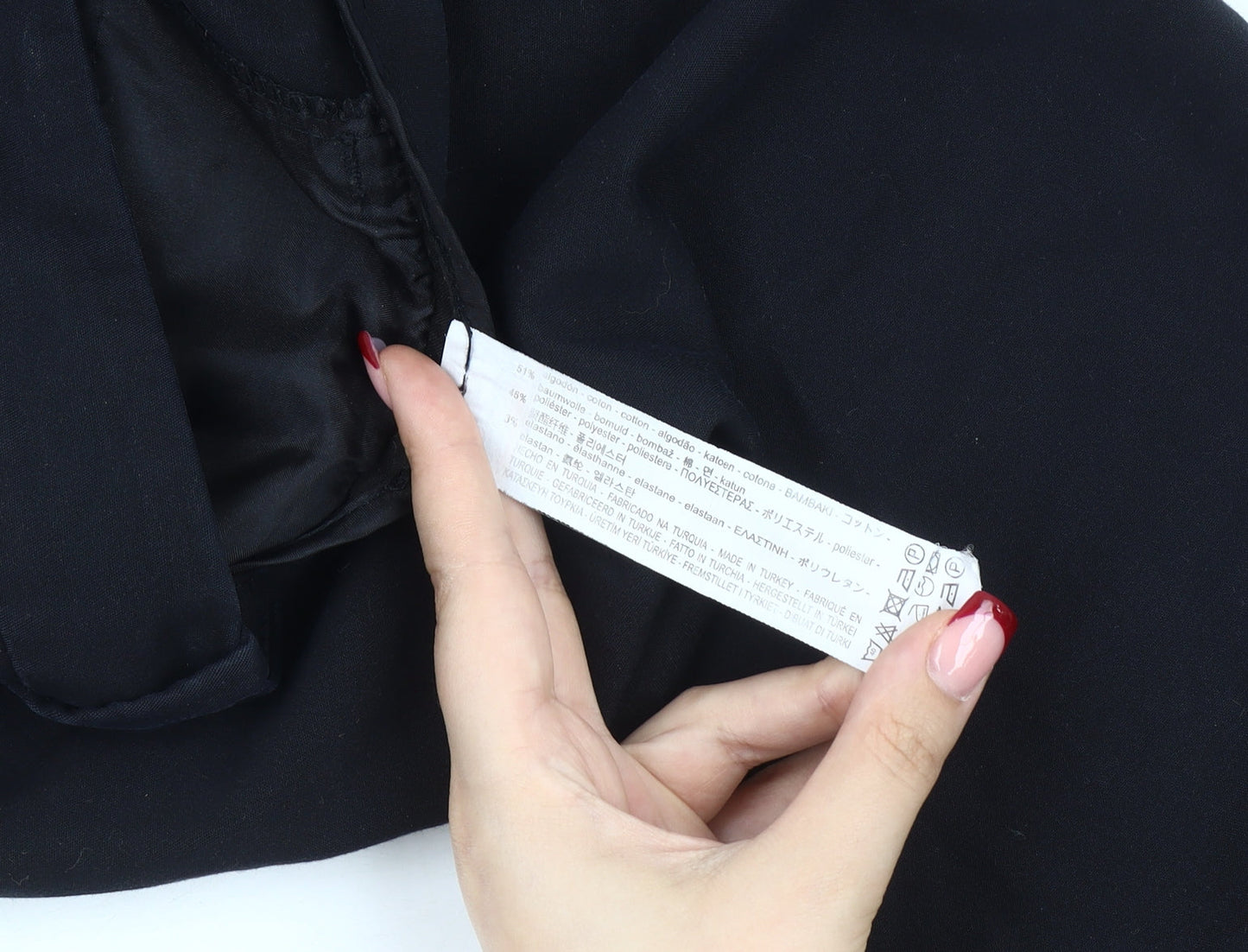 Zara Woman Black Slim Fit Twill Trousers Women's L Workwear Business Stretch