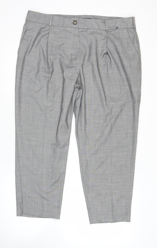 Marks and Spencer Women’s Grey Size 20 Pleated Dress Pants Office Workwear