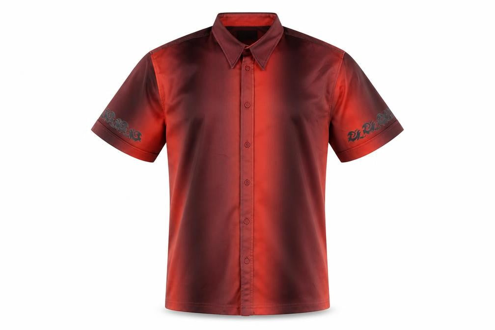 Burton Men's Red Short Sleeve Button-Up Shirt - M, 40in Chest