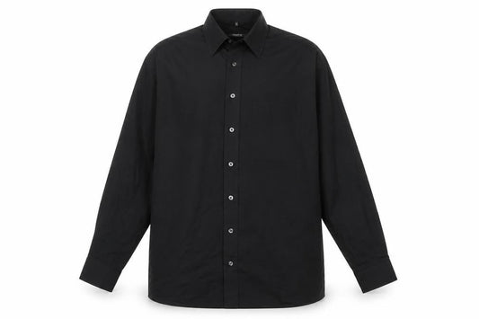 Eterna Men’s Black 15.5” Collared Long Sleeve Button-Up Shirt