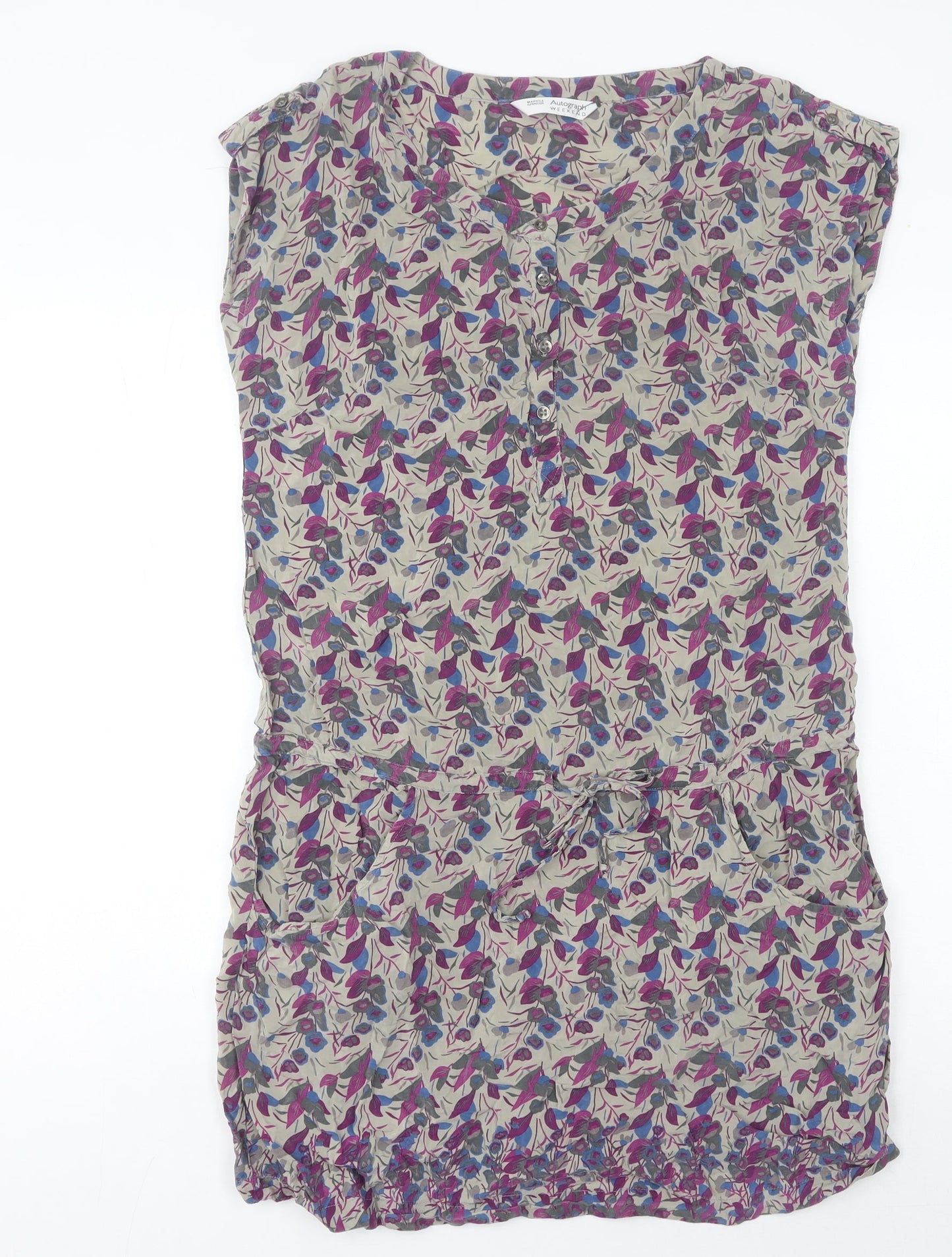 Marks and Spencer Women’s Multicoloured Floral Shift Dress Size 12