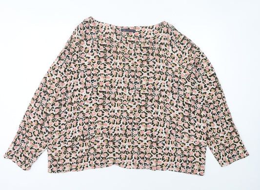 Marks and Spencer Women’s Multicoloured Leopard Print Blouse Size 14