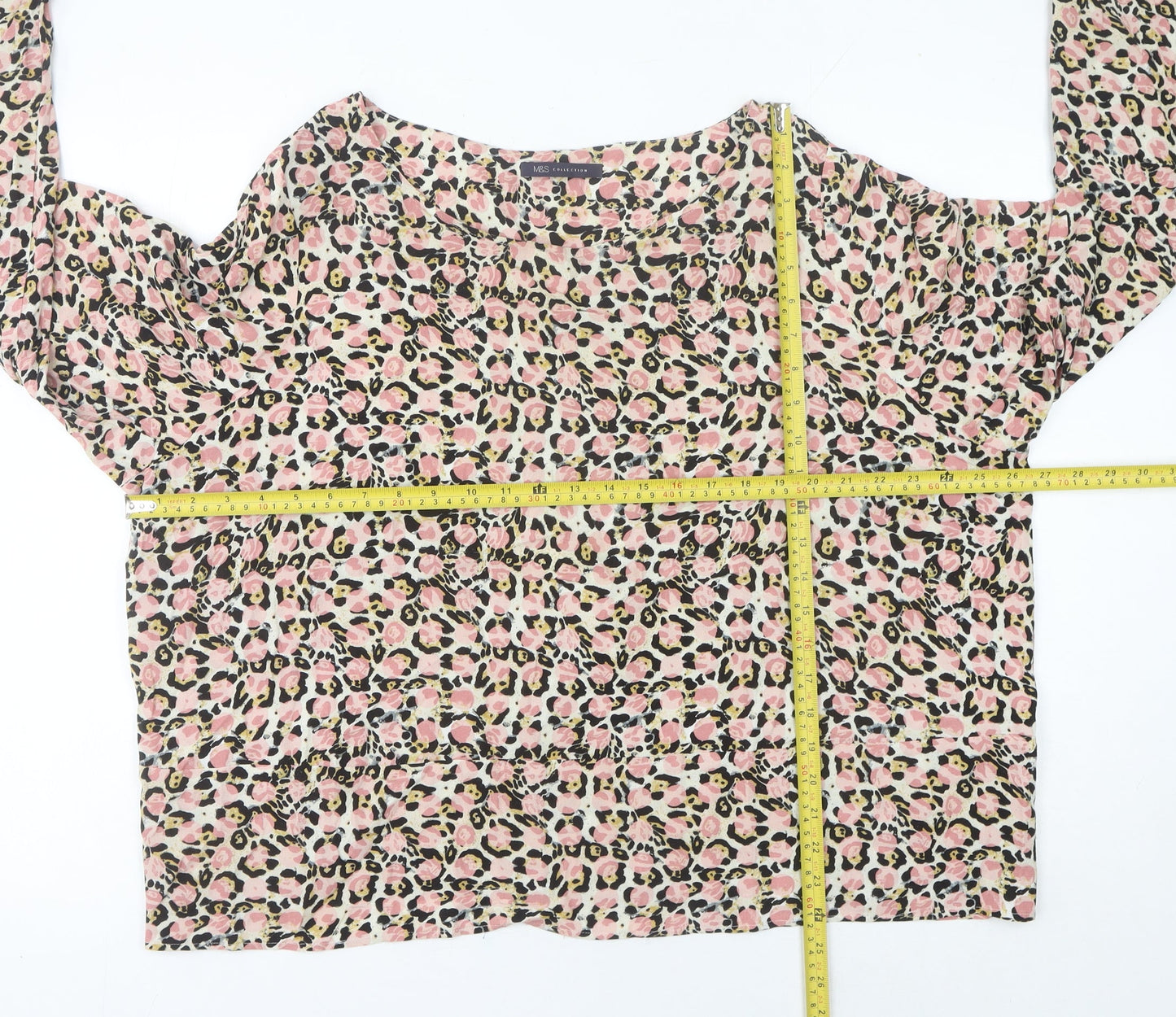 Marks and Spencer Women’s Multicoloured Leopard Print Blouse Size 14