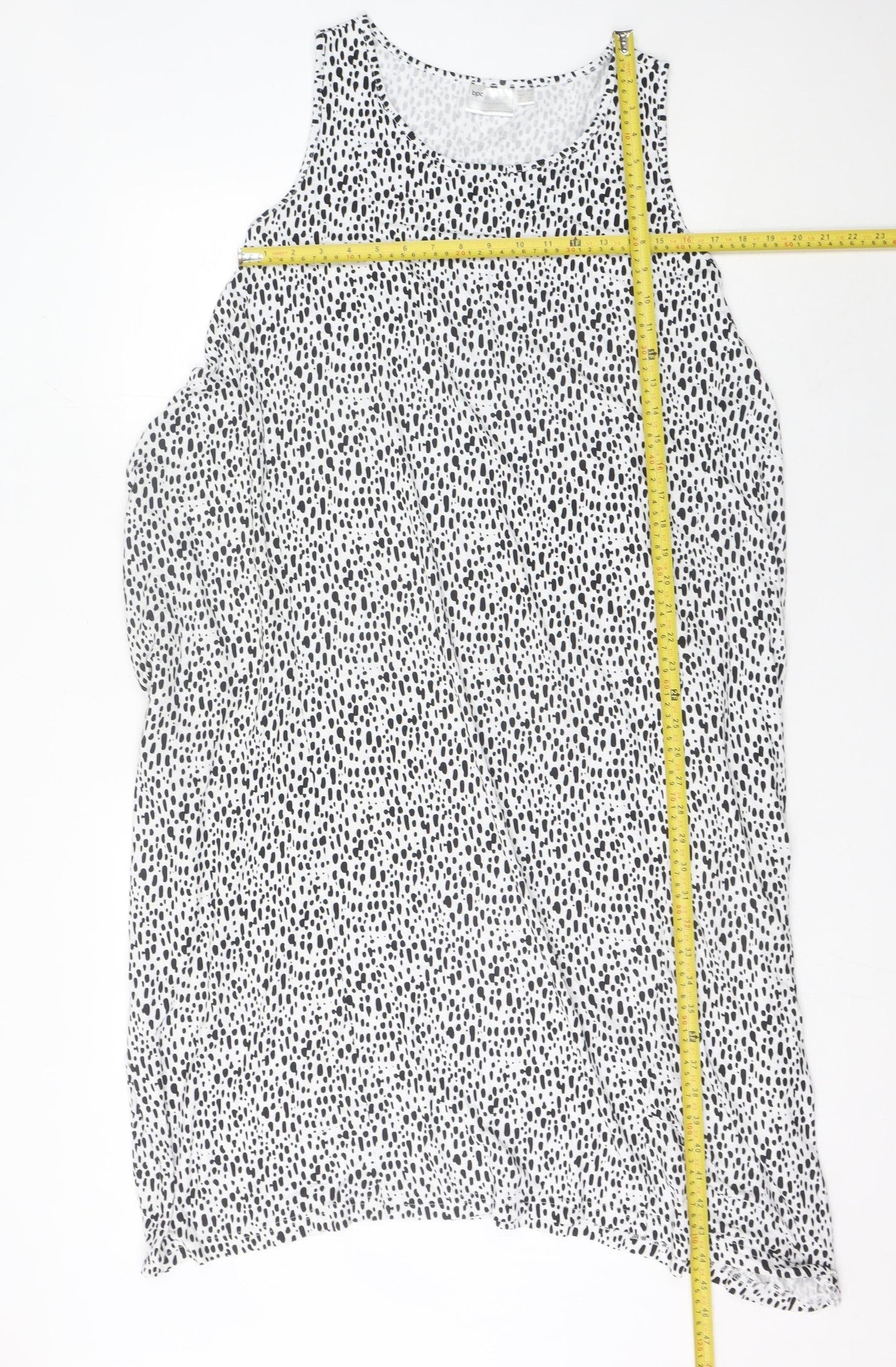 bpc Selection Women’s Black Animal Print M Tank Dress Knee Length
