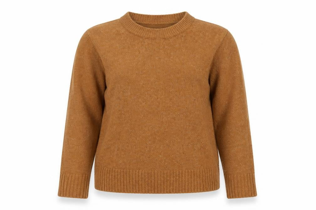 Warehouse Women’s Brown Crew Neck Long Sleeve Knit Jumper Size 8