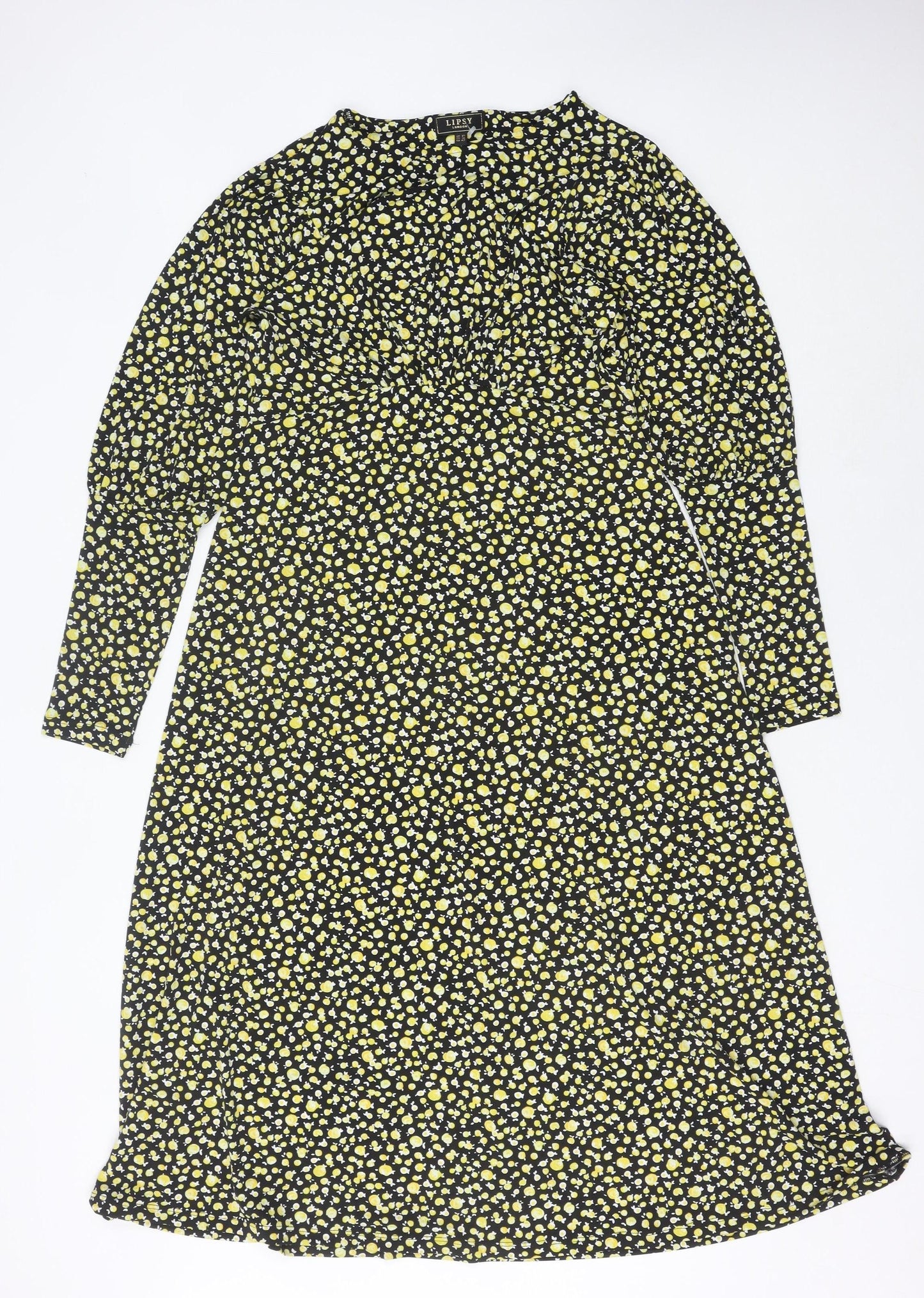 Lipsy Women’s Multicoloured Floral A-Line Midi Dress Size 14