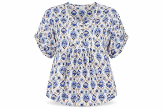 Next Women’s Multicoloured Floral Chiffon Tunic Blouse Size 12