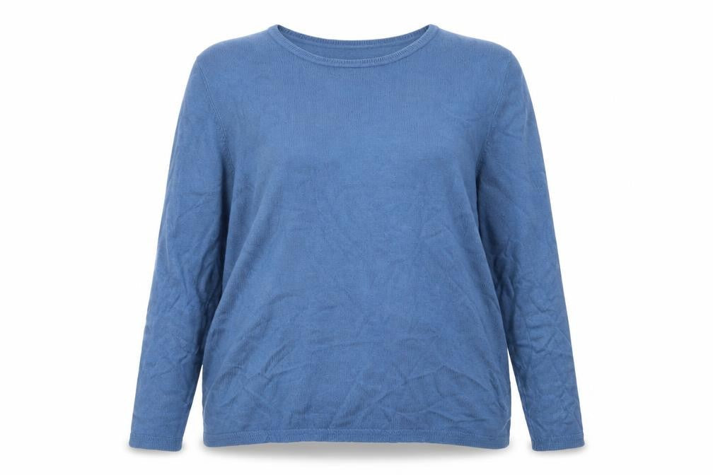 Julipa Women's Blue Size 12 Crew Neck Acrylic Pullover Jumper
