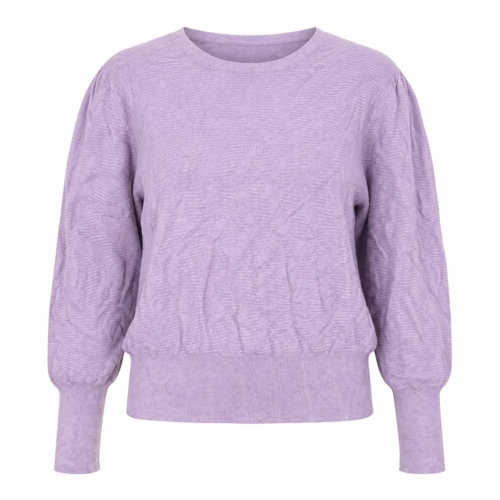 Marks and Spencer Women’s Purple XL Puff Sleeve Crew Neck Jumper