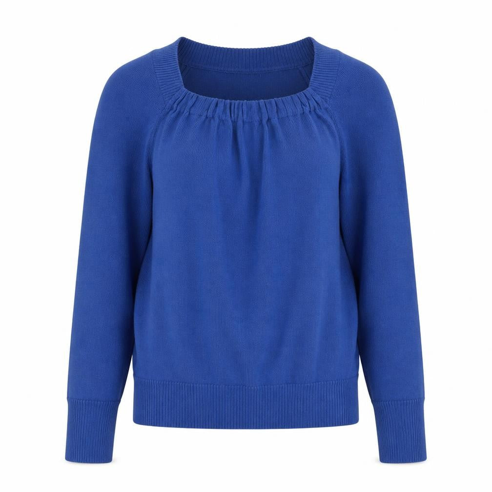 Monsoon Women's Blue Size 8 Pullover Square Neck Jumper