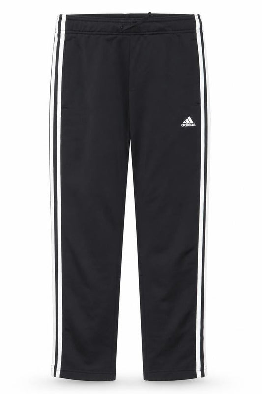 Adidas Boys Black Track Pants 11-12 Years Slim Fit Side Stripe Activewear