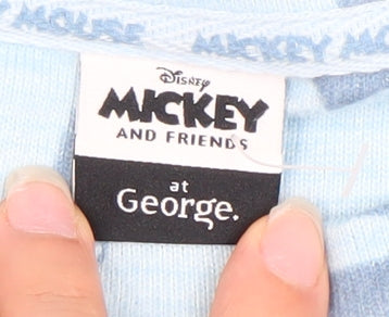 Preloved George Teens Blue Mickey Mouse Long Sleeve Sweatshirt Size 8 - Label