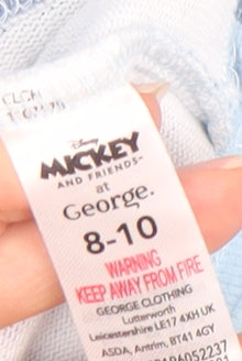 Preloved George Teens Blue Mickey Mouse Long Sleeve Sweatshirt Size 8 - Image 5