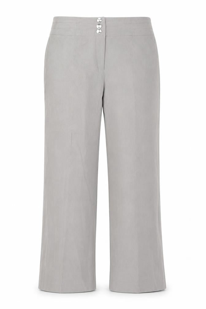 Autonomy Women's Grey Wide-Leg Trousers Size 16 Mid Rise