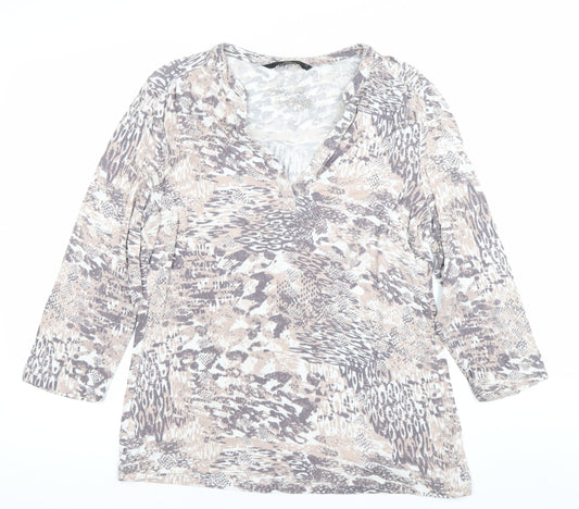 Prim Casual Womens Multicoloured Animal Print Tunic Blouse Size 12