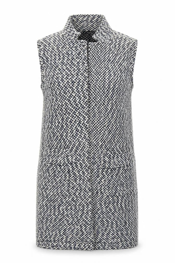 Atmosphere Women's Multicoloured Tweed Waistcoat Size 8 Cotton Blend