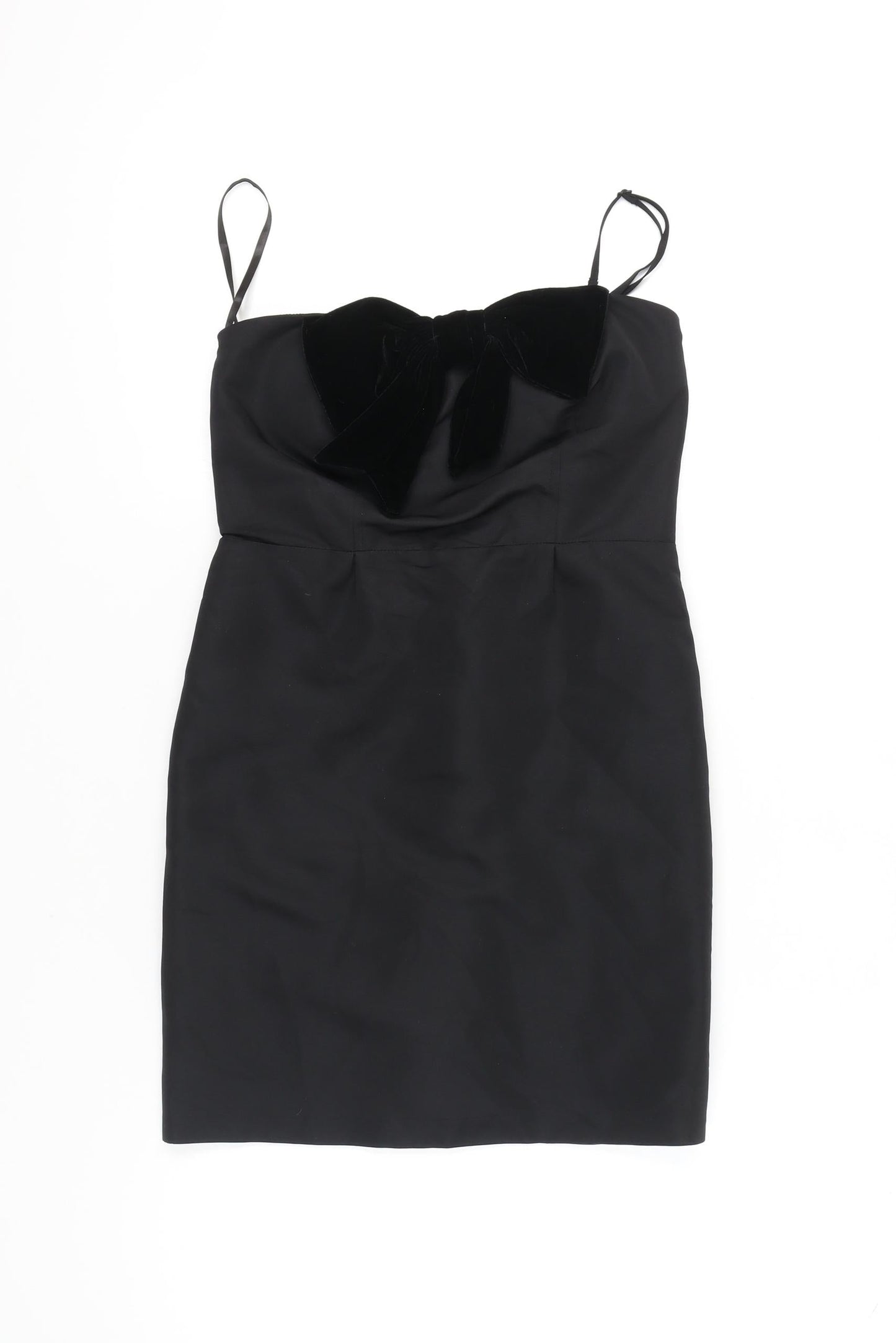 Vila Women’s Black Short Bodycon Bow Party Dress Size S
