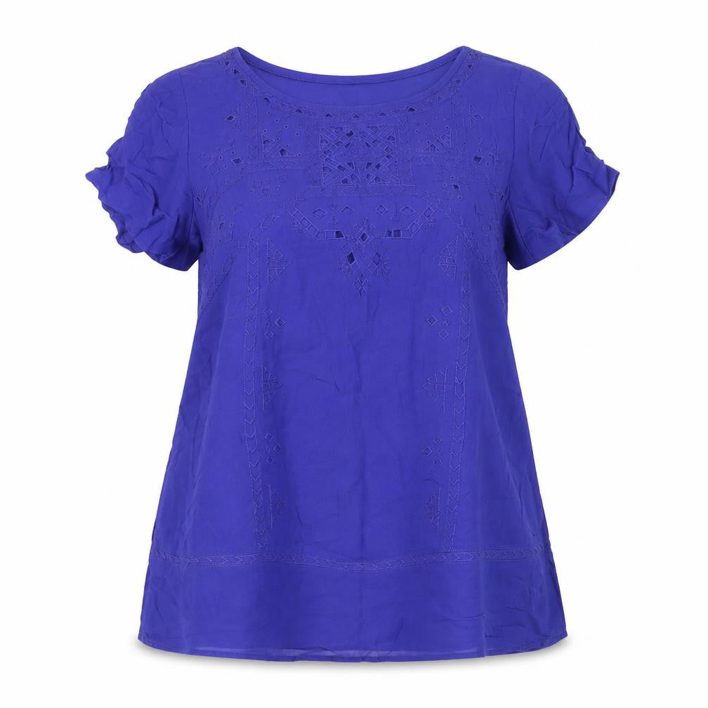 Marks & Spencer Women’s Purple Embroidered Tunic Blouse Size 16