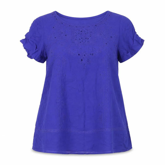 Marks and Spencer Women’s Purple Embroidered Tunic Blouse Size 16
