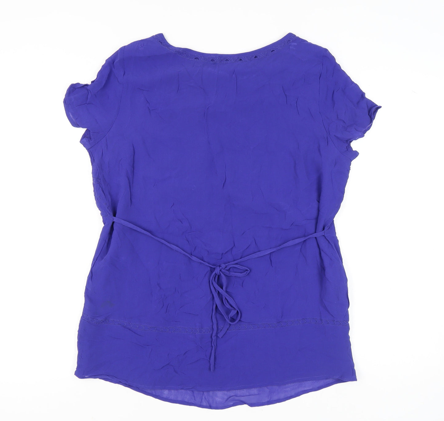 Marks and Spencer Women’s Purple Embroidered Tunic Blouse Size 16