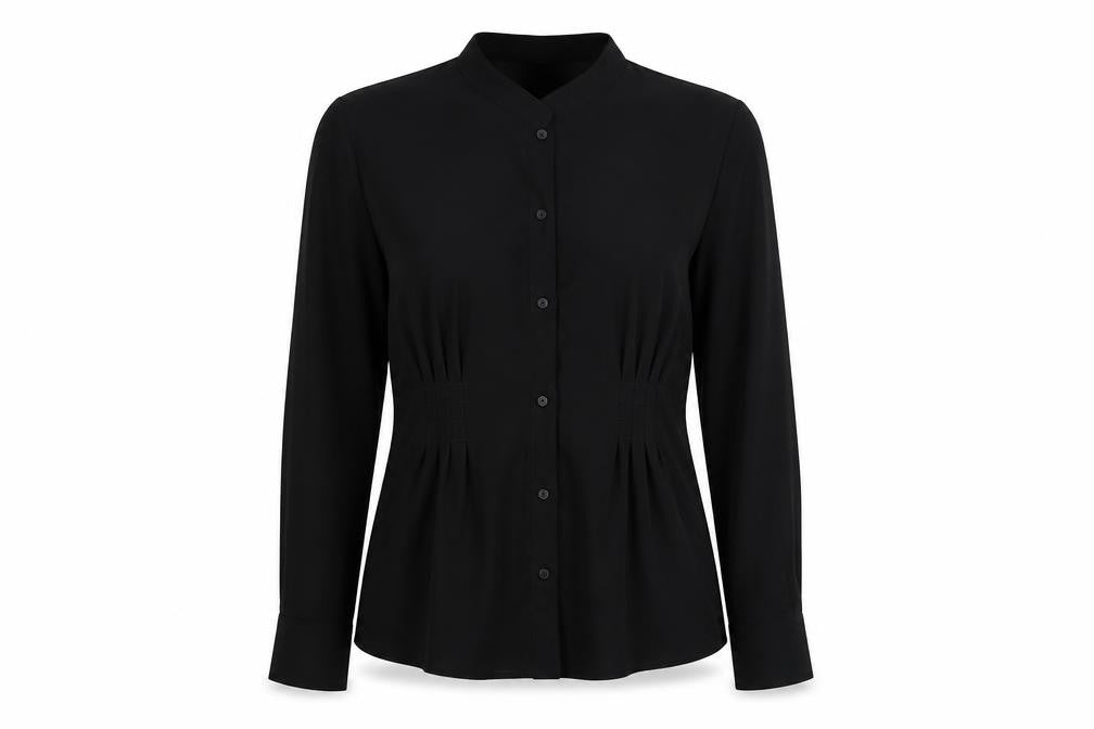 Mango Women’s Black Long Sleeve Button Blouse UK 16 Polyester Regular Fit