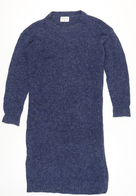 Compania Fantastica Women’s Blue Knit Jumper Dress Size S Knee Length