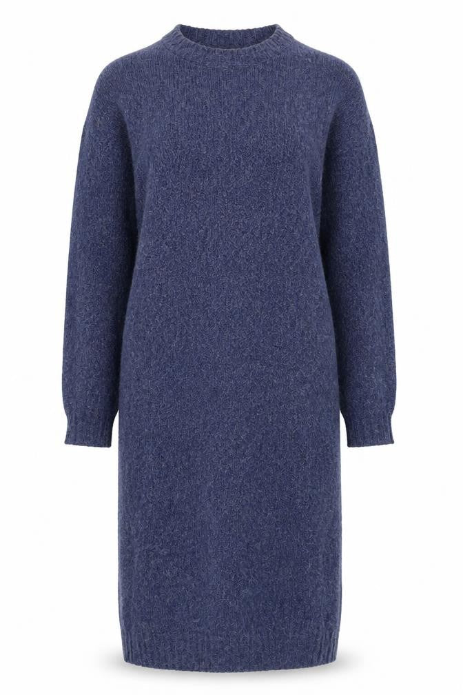 Compania Fantastica Women’s Blue Knit Jumper Dress Size S Knee Length