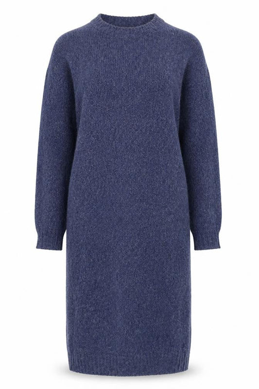 Compania Fantastica Women’s Blue Knit Jumper Dress Size S Knee Length