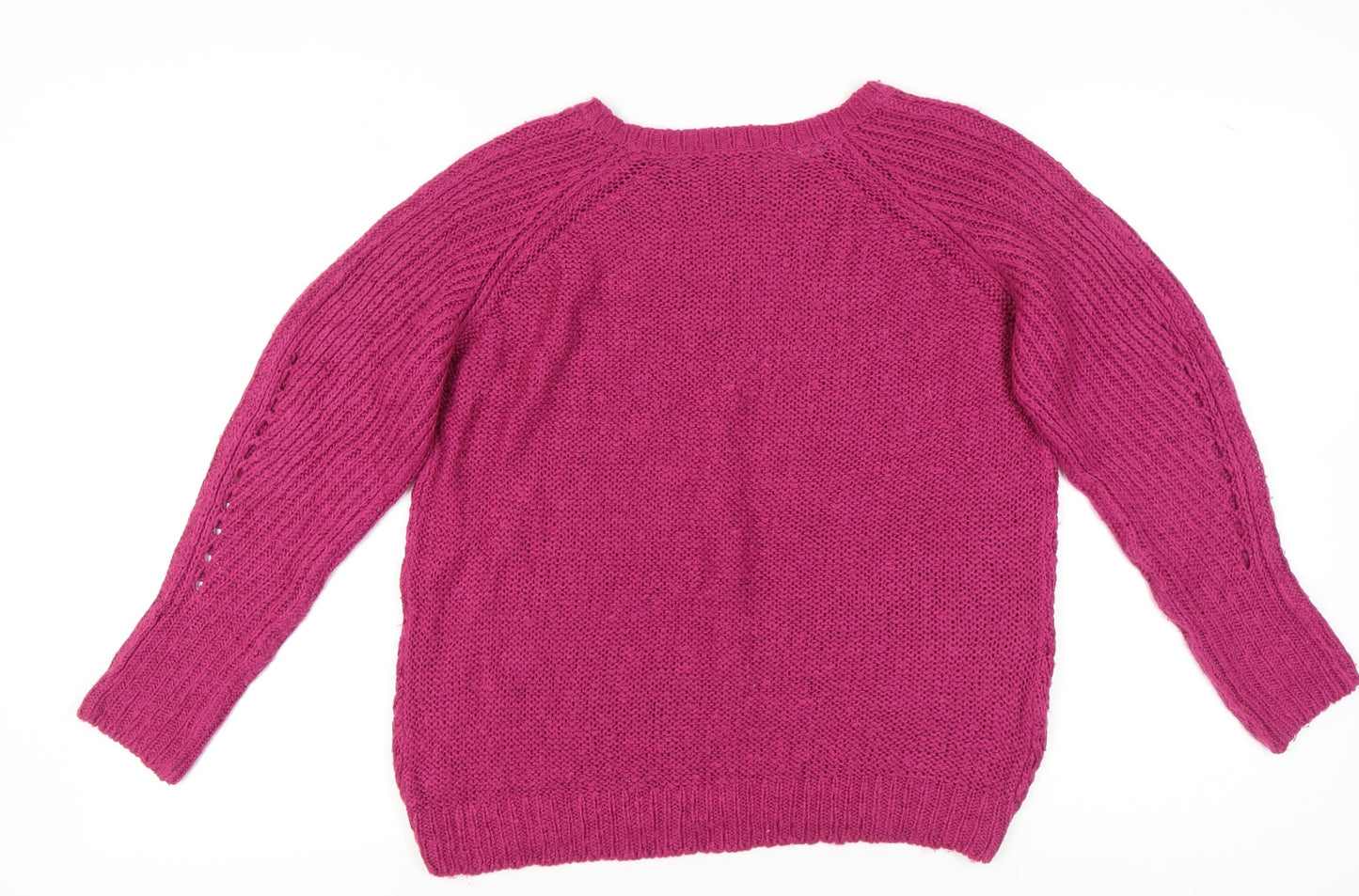 Dorothy Perkins Women’s Pink Open-Knit Jumper Size 14
