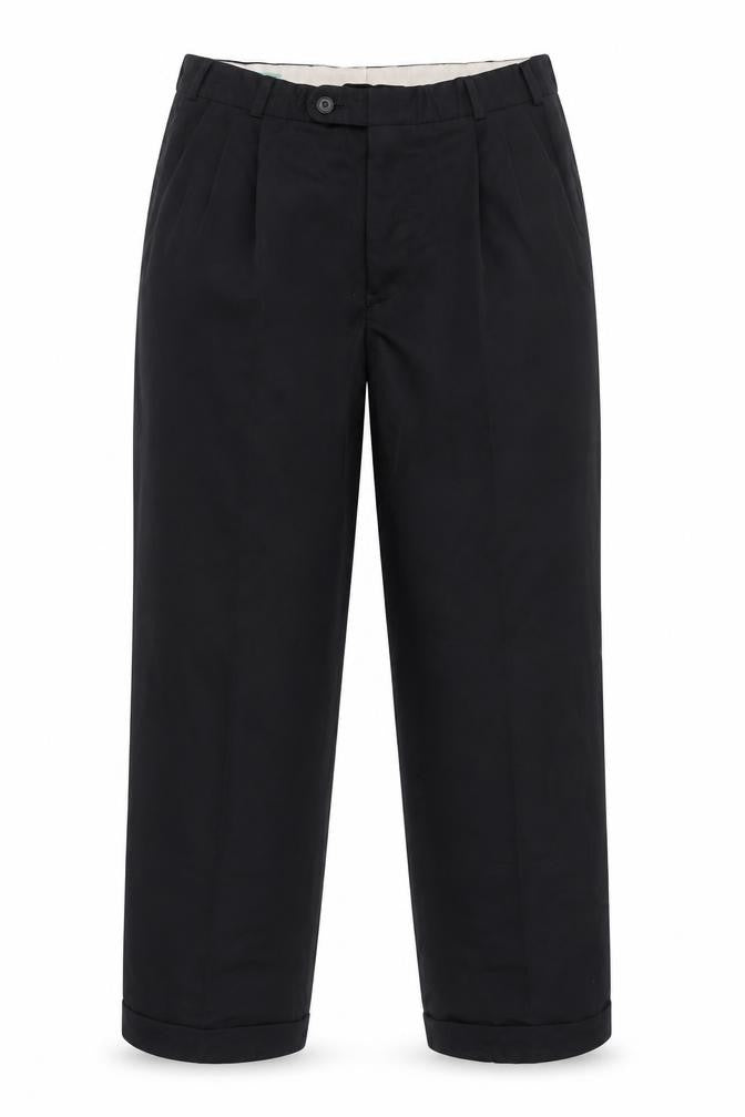 Canda Women's Black Pleated Straight Leg Trousers Size 28 Regular