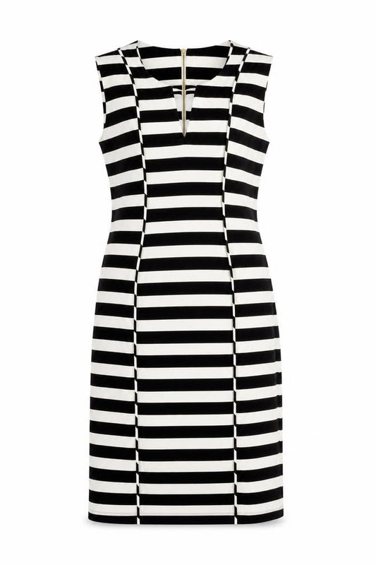 Damsel in a Dress Women’s Black White Stripe Sheath Dress Size 14