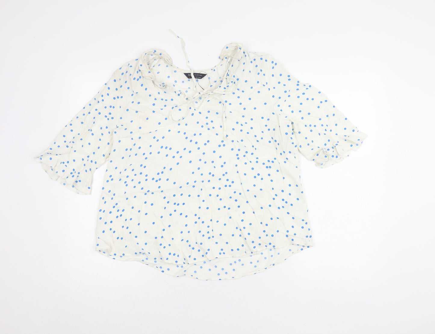 Marks and Spencer Women’s Ivory Polka Dot Tunic Blouse Size 12