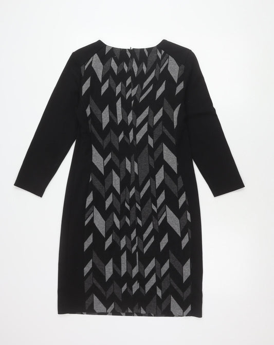 Principles by Ben de Lisi Women’s Black Geometric Sheath Dress Size 8