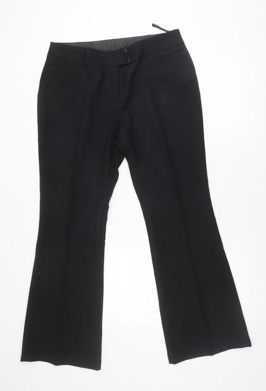Dorothy Perkins Women's Black Size 14 Straight Leg Dress Trousers