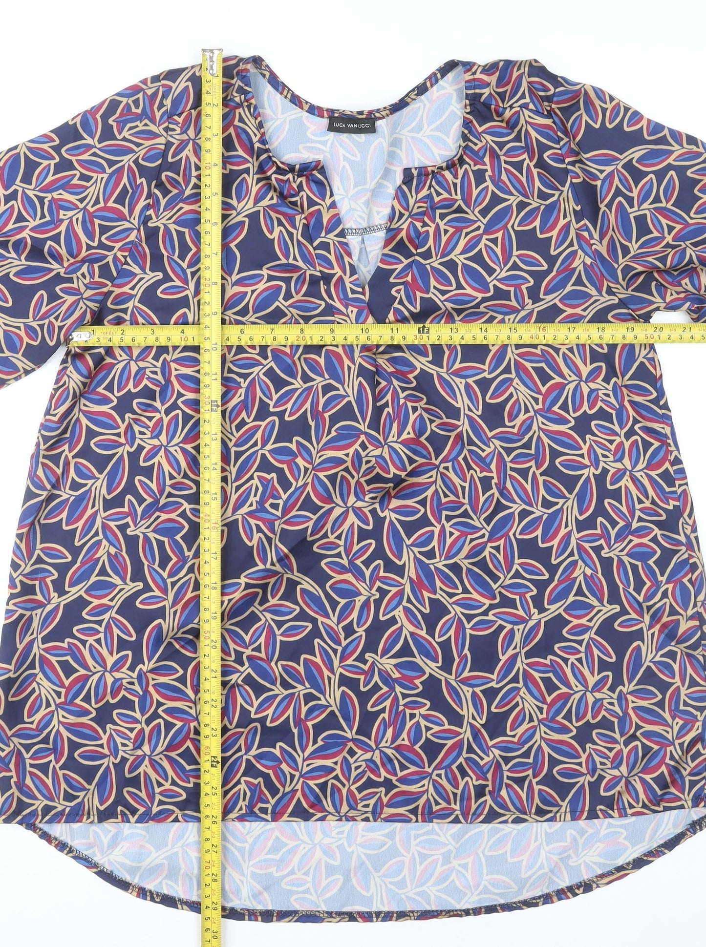Luca Vanucci Women’s Multicoloured Floral Tunic Blouse M
