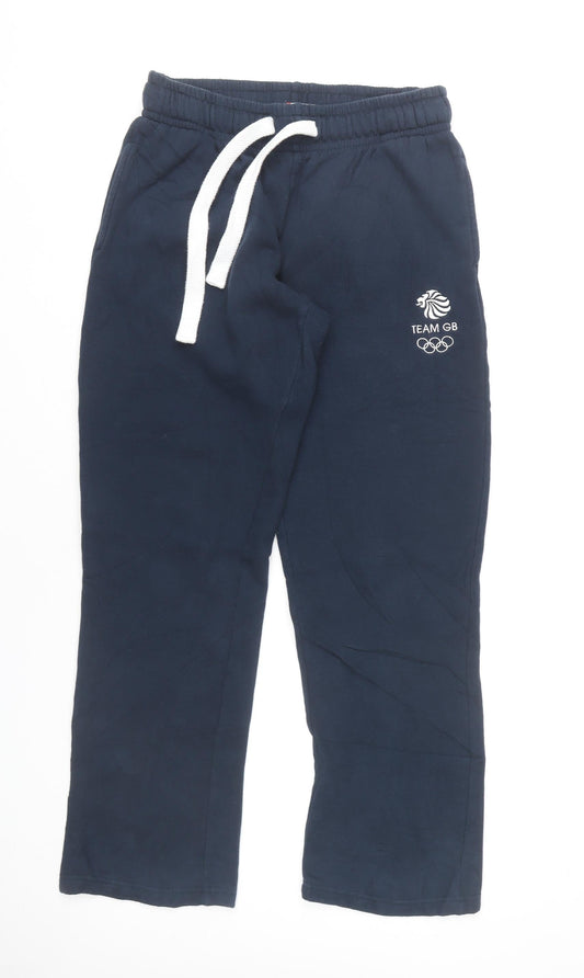 Team GB Women’s Blue Fleece Sweatpants M Straight Leg Logo