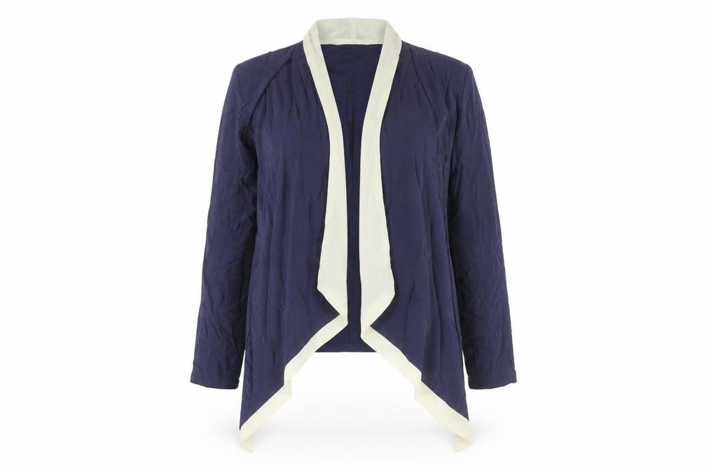The Style London Women’s Blue Open Jacket S Mid-Length Polyester