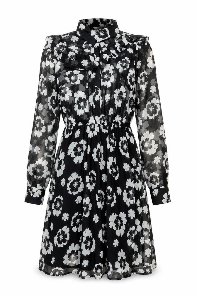 Myleene Klass Women’s Black Floral A-Line Dress Size 12