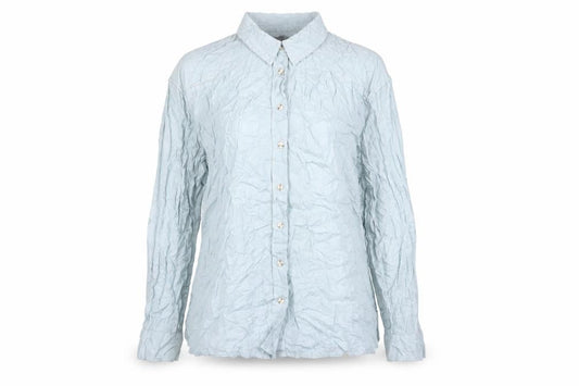 Marks and Spencer Women’s Blue Viscose Long Sleeve Button-Up Shirt Size 14
