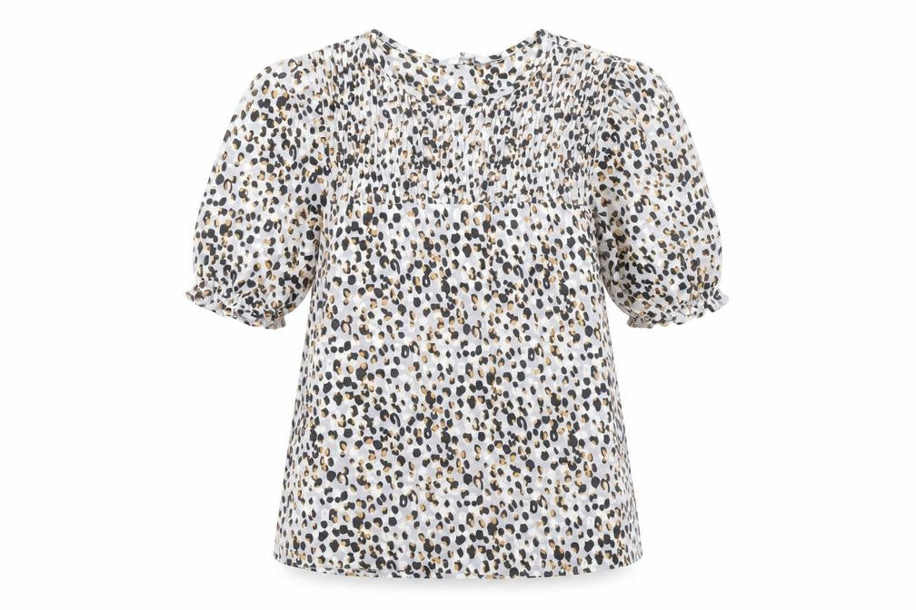 Next Women’s Multicolour Animal Print Puff Sleeve Tunic Blouse UK 12