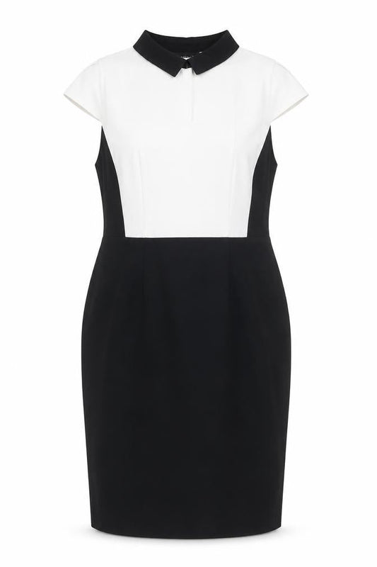 Dorothy Perkins Women Black Colourblock Sheath Dress Size 14
