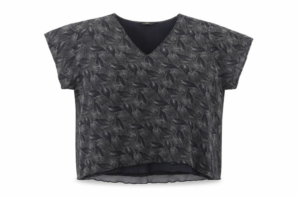Marks & Spencer Women’s Black Viscose V-Neck Blouse Size 20 Vintage