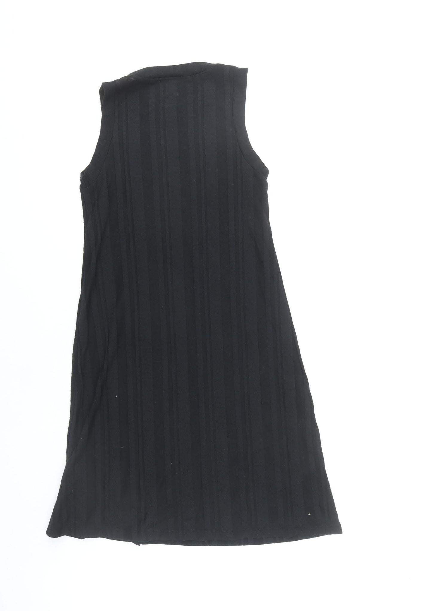 GAP Women's Black XS A-Line Sleeveless Striped Knee Length Dress